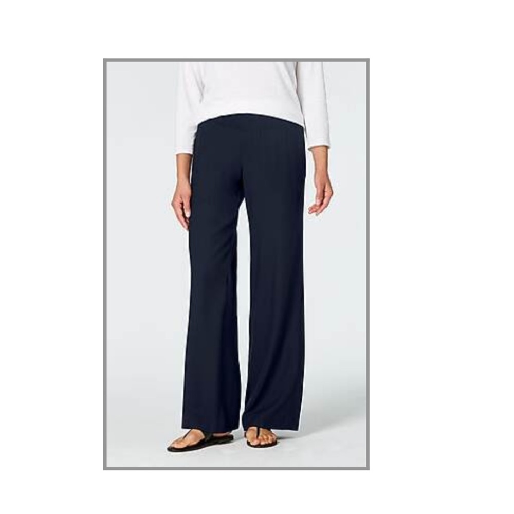 J.Jill Black smock waist full leg pants 2X